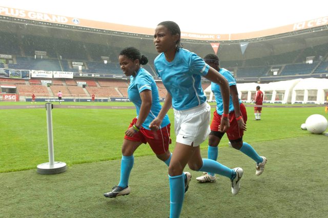 During the game at Parc de Prins stadium in Paris, 2012. Thanks to Foot for Love organisers